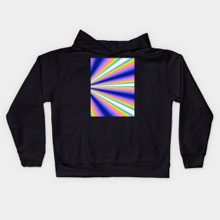 holographic rainbow starburst Kids Hoodie